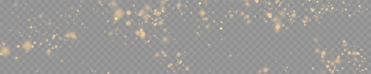 Festive gold sparkles, starbursts and shimmering . Glowing particles, warm light and stardust create a luxurious  file for holiday and New Year cards.	