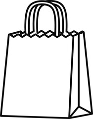 Vector art of simple paper shopping bag