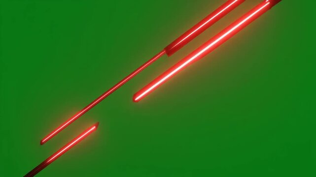 "A sleek, glowing red futuristic arrow streaks across the screen, leaving a luminous trail of light in its wake&mdash;isolated against a minimal backdrop for maximum visual impact."