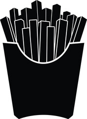 Vector art of  french fries in a carton