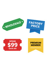 Set of Business Promotion Tags Wholesale Factory Price Premium Member Coupon