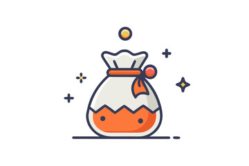 Candy Bag Icon Minimal Trick Or Treat Sweet Bag Design