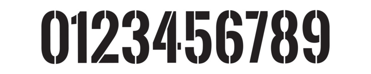 Black Number art Vector Design, eps illustration, 0 1 2 3 4 5 6 7 8 9 black color sign icon style, 