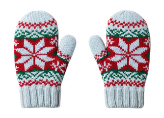 Christmas Mittens Isolated Cutout Transparent PNG
