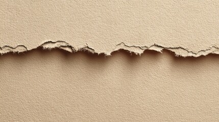 Close-up of torn paper with rough edges revealing layered texture underneath