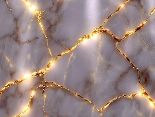 Luxury Glowing Gold Veined Marble Texture Background