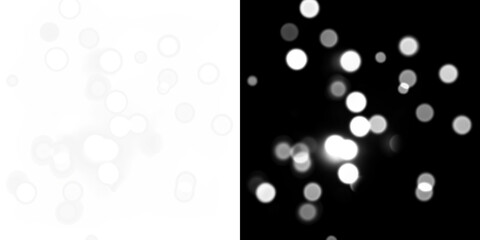 An enchanting and mesmerizing abstract image showcasing vibrant glowing bokeh lights set against a dark background