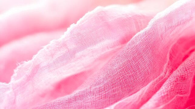 Close up soft pink fabric texture background for design element in concept sweet