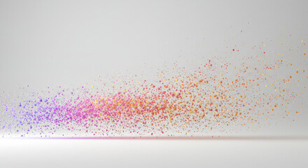 Abstract colorful particle explosion dynamic motion background.