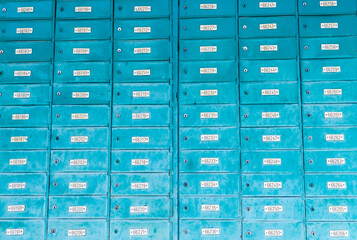 This Creative Colorful Mailbox Wall Features Effective and Organized Storage Solutions