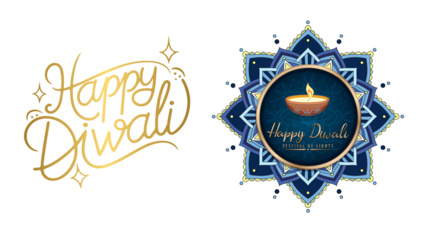 Traditional Diwali Graphic Set | Diyas, Lamps, and Festival Elements Vector, Happy Diwali Greeting Card Set | Festive Wishes and Typography Vector Bundle, Diwali Icon Set | Diya, Firecracker, Lantern,