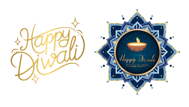 Traditional Diwali Graphic Set | Diyas, Lamps, and Festival Elements Vector, Happy Diwali Greeting Card Set | Festive Wishes and Typography Vector Bundle, Diwali Icon Set | Diya, Firecracker, Lantern,