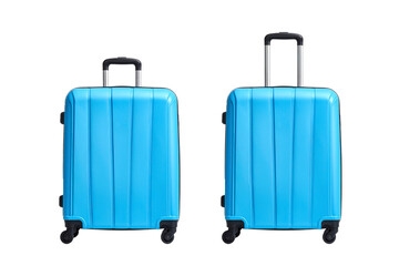 Color suitcase isolated on white background