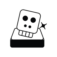 Game over icon with white background vector stock illustration