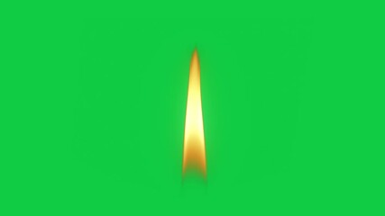burning candle flame isolated on green screen animation,chroma key birthday and christmas holiday celebration motion design element - Powered by Adobe