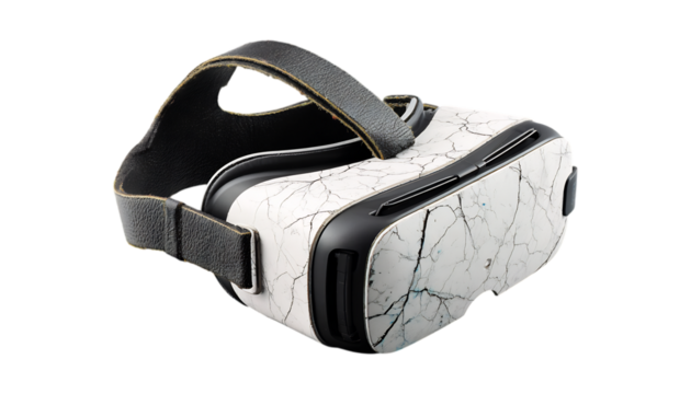 Marble VR Headset isolated on transparent background