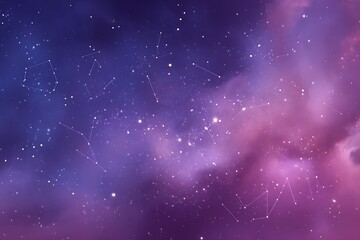 Obraz premium Vibrant cosmic nebula with swirling pink and purple hues and distant stars in deep space