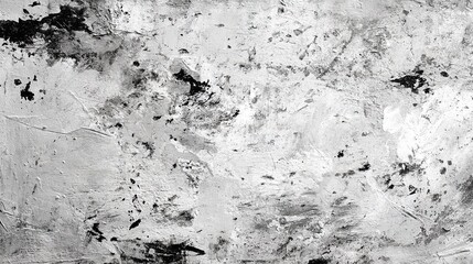 Abstract White and Black Textured Background Displaying Uneven Distribution of Paint and Surface Imperfections