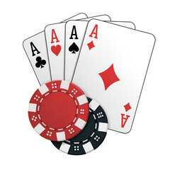 Obraz premium casino chips and cards