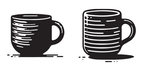 Modern Minimalist Pottery Icon, Flat Silhouette of a Ceramic Vase Vector for Artisan Illustration Design