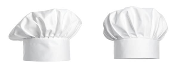 Set of Elegant Culinary Chef Hat Isolated