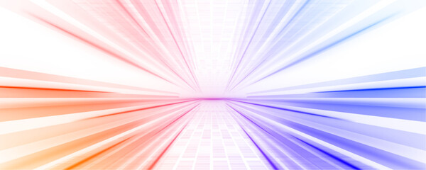 Neon light lines form an abstract grid in motion, simulating futuristic roads. Perfectly loops across screen for tech promos. Modern speed effect in PNG format.