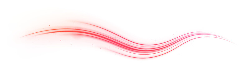 Glowing red neon trails spiral smoothly, evoking futuristic creativity and motion. The bright edges...