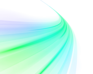 Smooth green speed lines curve across the frame, suggesting eco-friendly technology flow. The neon glow adds a fresh and modern feel. Great for sustainability themes. PNG