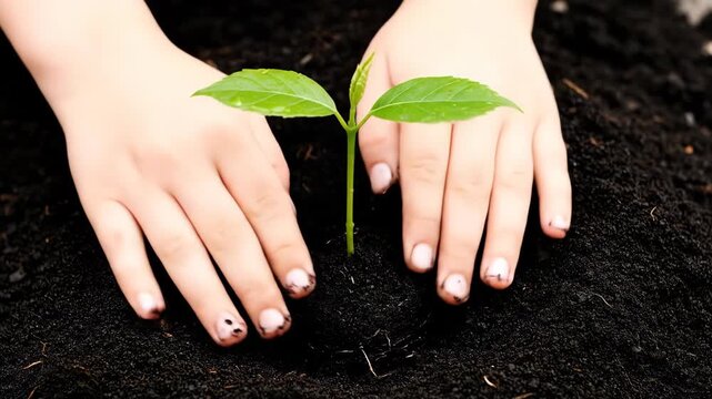 Tu BShvat Tree Planting Close Up