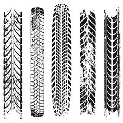 Highquality PNG overlay with transparent tire tracks, perfect for automotive and motocross grunge projects