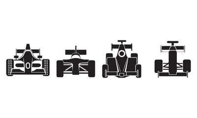 Formula One Car Silhouette | Racing Car Vector Design | F1 Speed Vehicle Clipart Collection