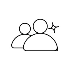 Multiplayer icon with white background vector stock illustration