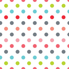 Vibrant Seamless Polka Dot Pattern