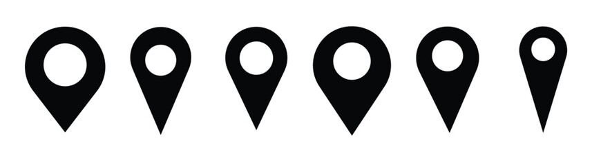 Location or map pin icon symbol. vector illustration	