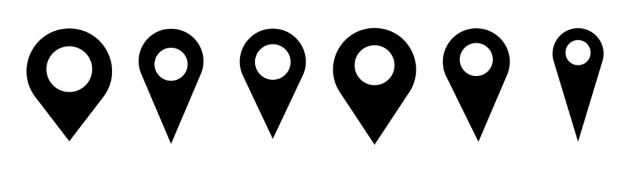Location or map pin icon symbol.
