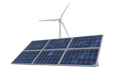 Solar Panels and Wind Turbine Combination renewable energy