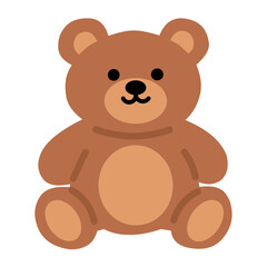 Teddy Bear in Cute Flat Style for Kids Bedtime Theme