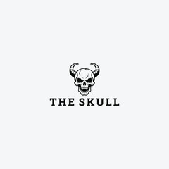 Fototapeta premium Skull logo vector icon template design
