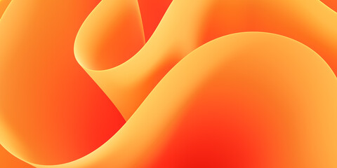 Abstract red and orange background with smooth dynamic waves and fluid curves, vibrant colorful wallpaper for modern presentation, website design or backdrop