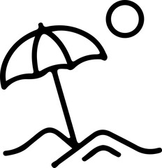 beach umbrella icon vector design image