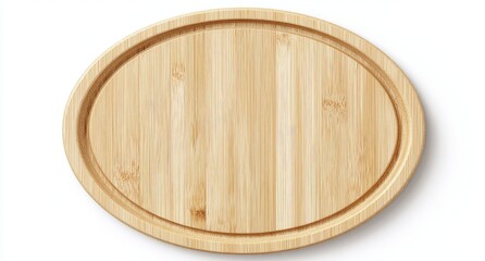 Oval wooden cutting board