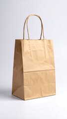Simple, light brown paper shopping bag