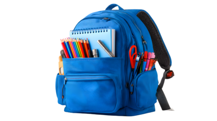 Ready for School: Student's Bag and Notebooks