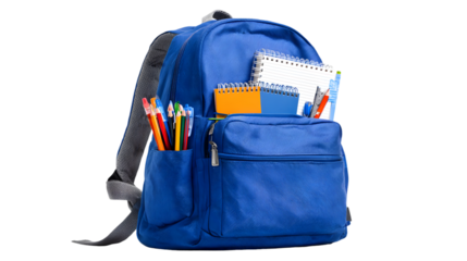 Ready for School: Student's Bag and Notebooks