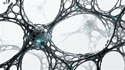 Abstract network of interconnected nodes