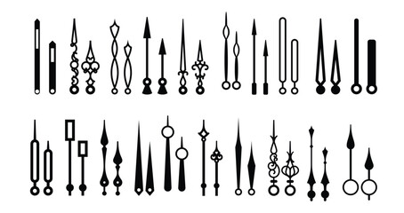 retro clock hands hand watch pointer or arrows