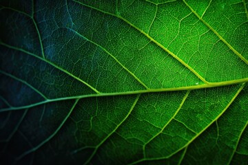 Close-up of vibrant green leaf veins (1)