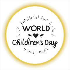 World Children's Day Minimalist Typography Design,
Elegant World Children's Day Celebration Poster
