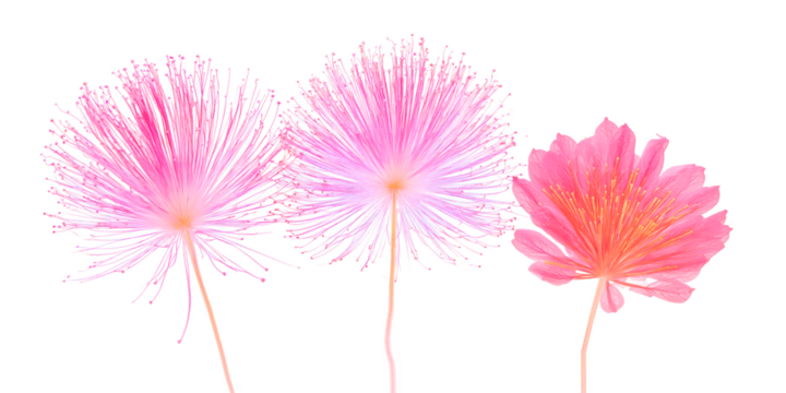 Ephemeral Bloom: Delicate pink floral artistry, a captivating composition of stylized blossoms in soft hues, inviting contemplation of nature's beauty.