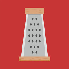 Kitchen tool used for grating cheese and vegetables in home cooking